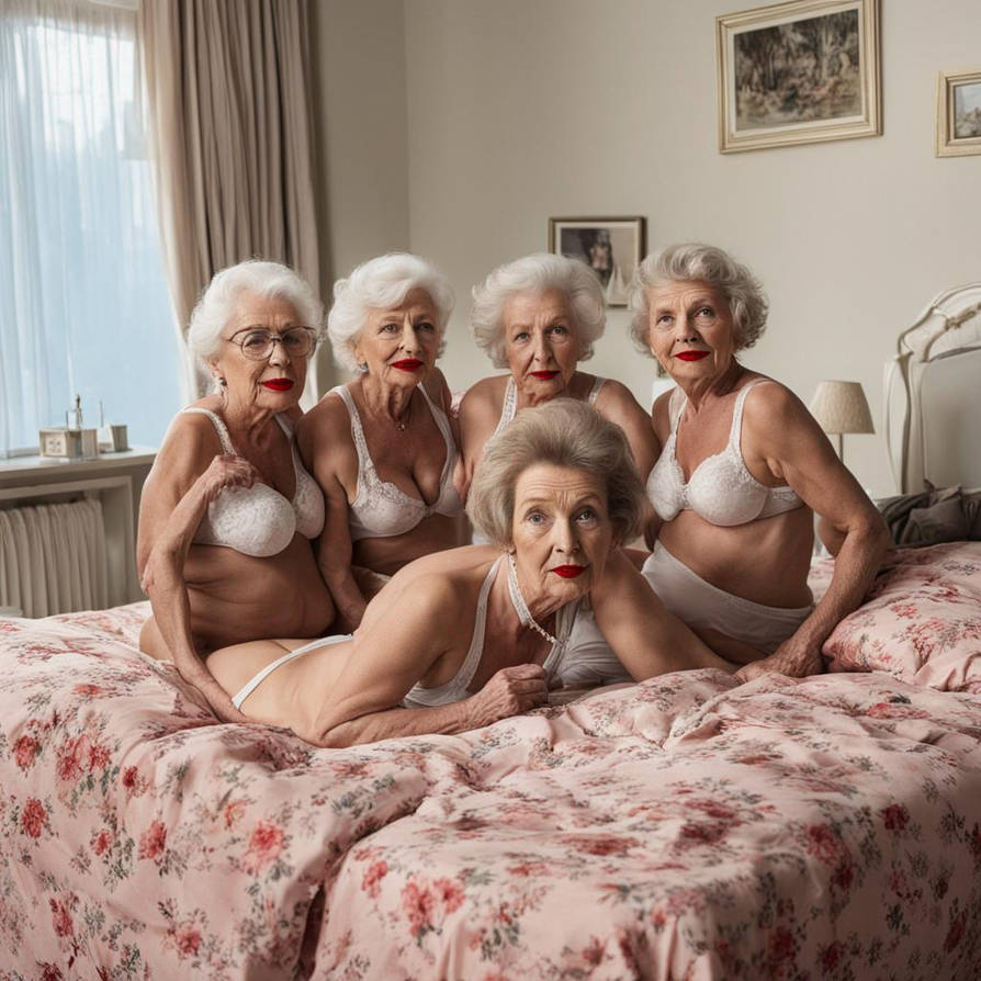 Five Grannies Wearing A Thong And A Bra In Full Ma By Anywayman On five-grannies-wearing-a-thong-and-a-bra-in-full-ma-by-anywayman-on