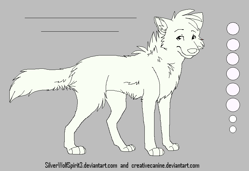 Free Wolf Reference Lineart