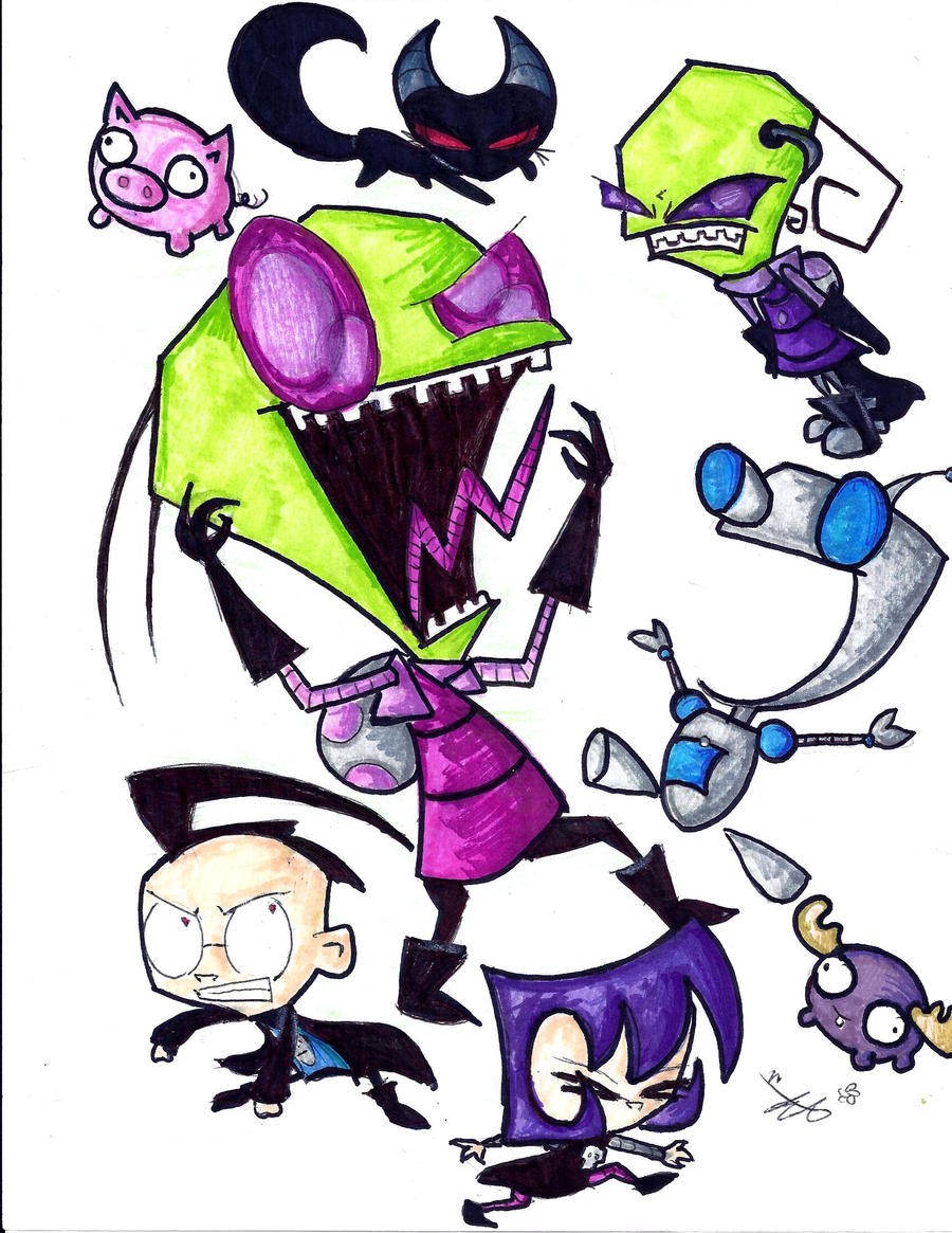 Invader Zim Characters By Lilymint7 On DeviantArt invader-zim-characters-by-lilymint7-on-deviantart