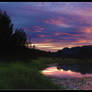 Sunset by the pond