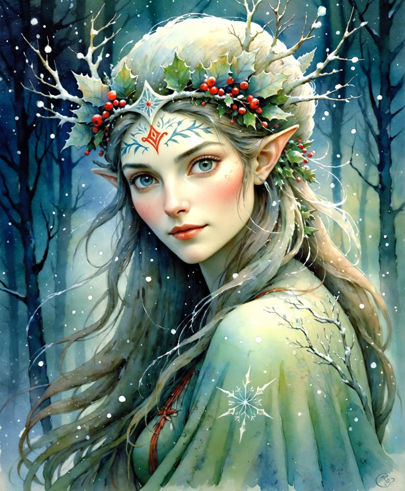 Gaze of the Winter Elf by AIdeasLAB on DeviantArt