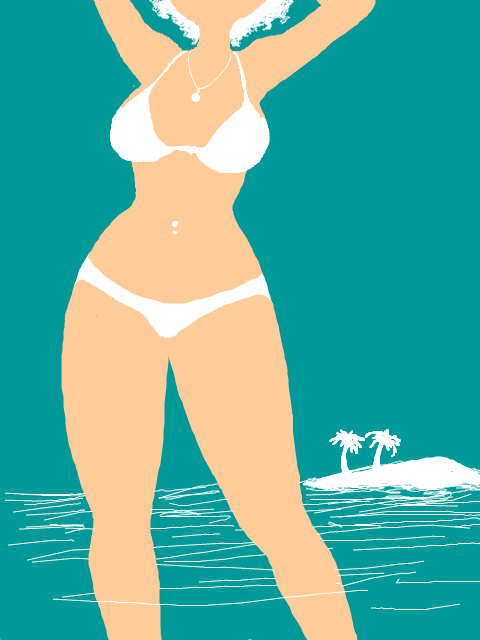 Bikini -tegaki e-