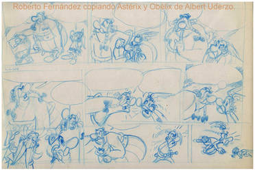 Roberto Fernandez copiando Asterix y Obelix