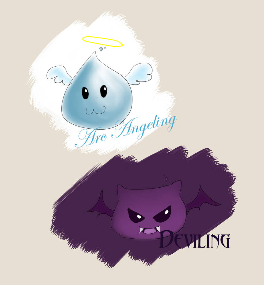 Arc Angeling and Deviling Doodle by belle625 on DeviantArt
