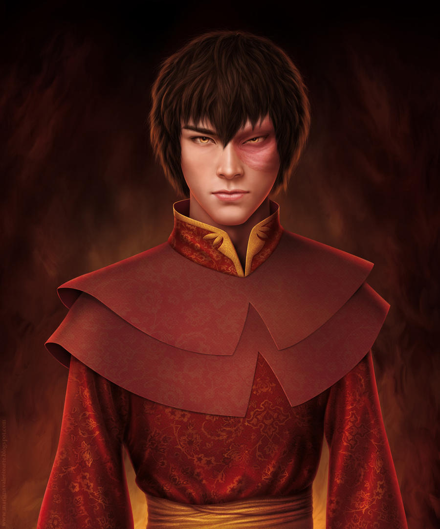 realistic painting of Zuko 2