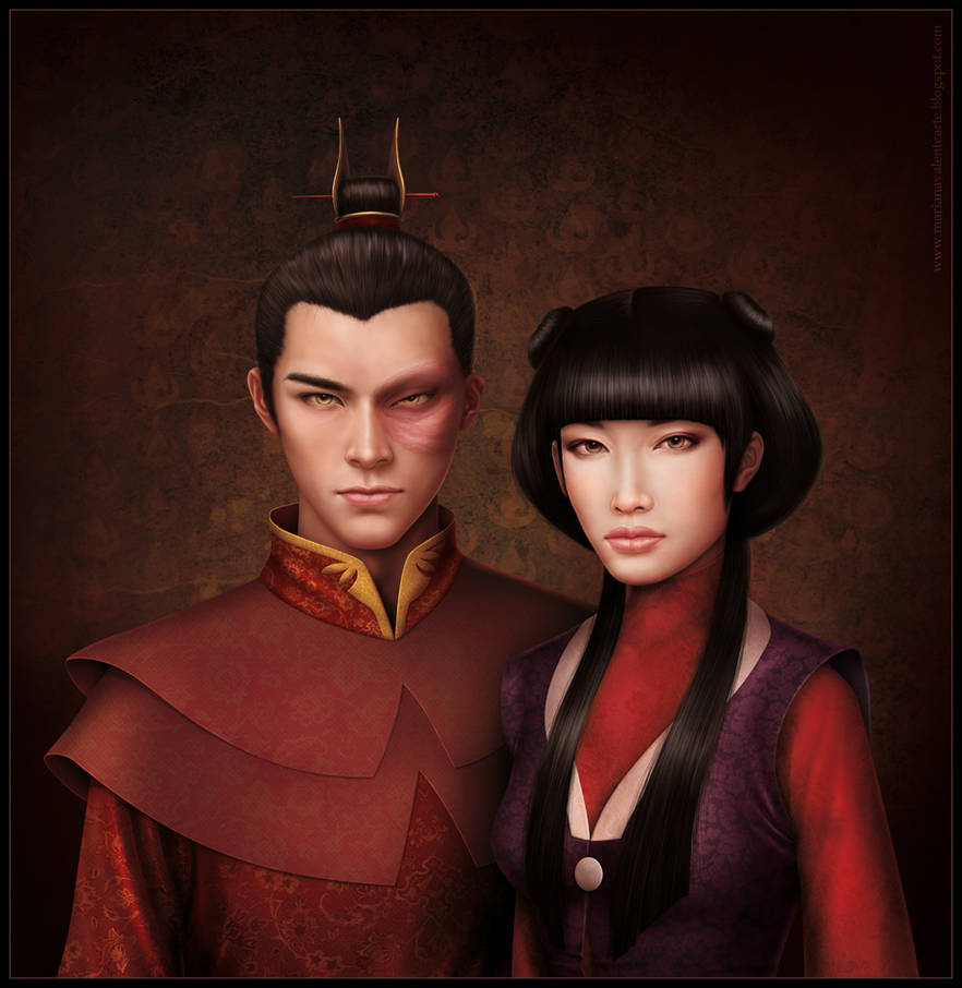 Portrait of Zuko and Mai by missbennet