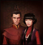 Portrait of Zuko and Mai by missbennet