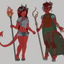 Tiefling twins character design