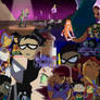 Robin and Starfire collage