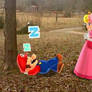 Mario and Princess Peach Relaxing at my Yard