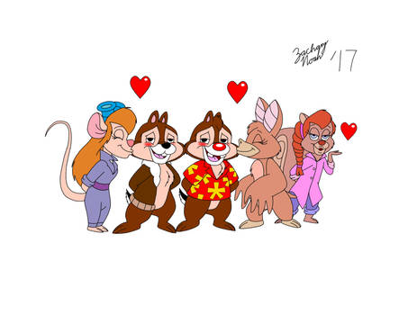 Kisses for Chip and Dale (Finished Color Version)