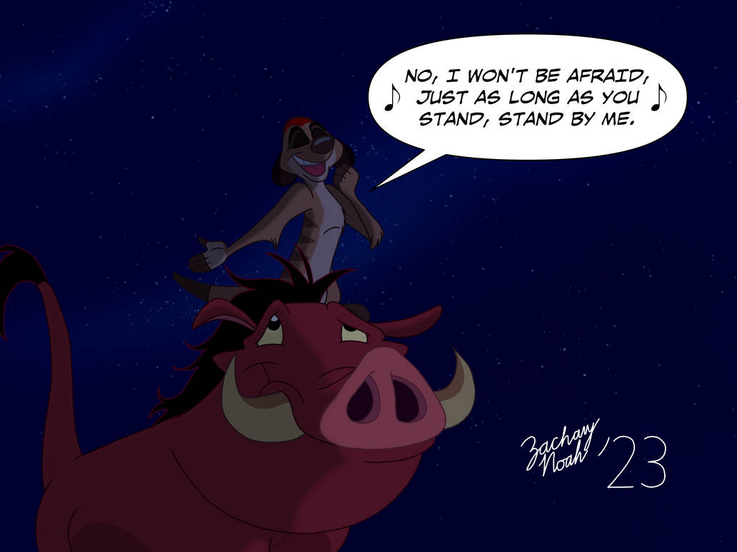 Redraw: Timon and Pumbaa - Stand By Me by ZacharyNoah92 on DeviantArt
