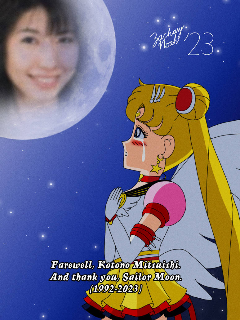 Kotono Mitsuishi sebagai Sailor Moon - ilustrasi oleh ZacharyNoah92