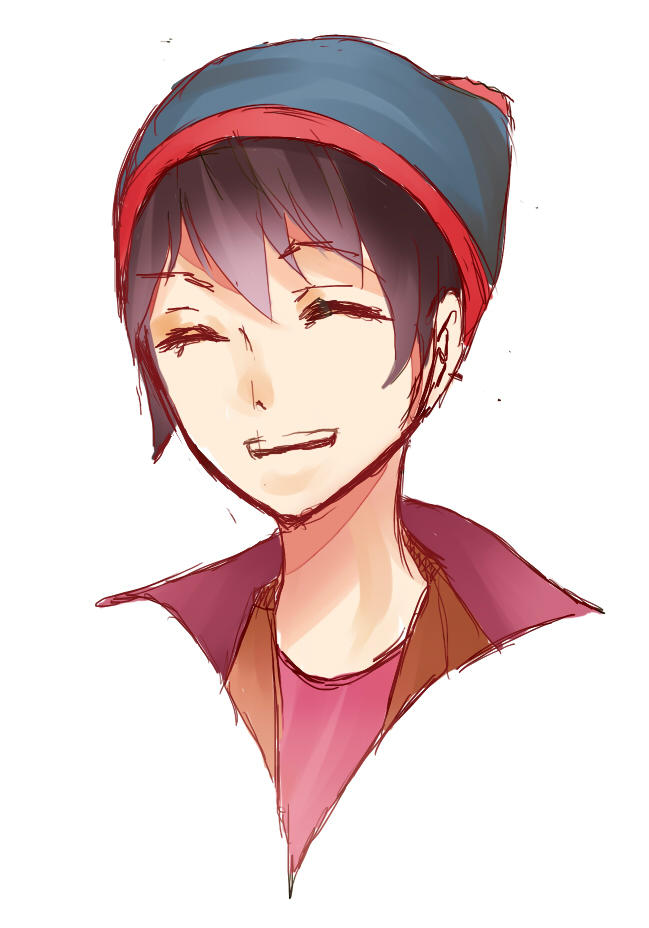Boy In The Red Poof-Ball Hat by Ahhjuu on DeviantArt