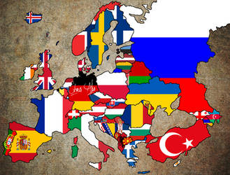 Europe Flag Map by ChR1sAlbo