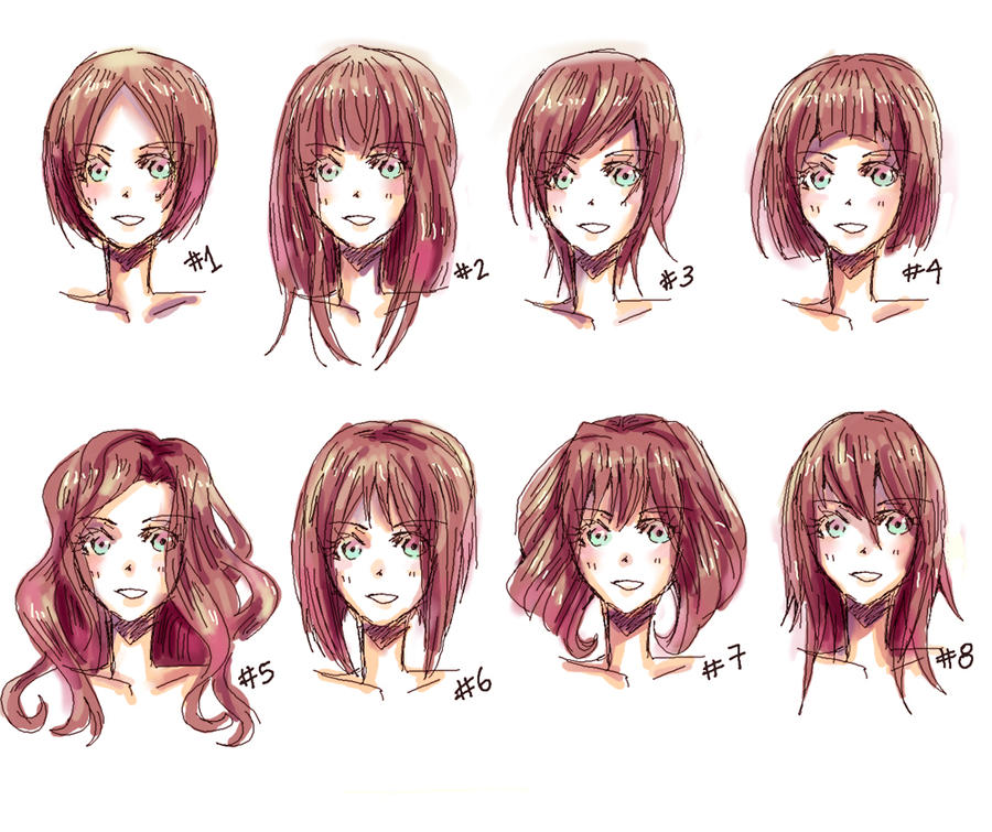 Manga girl hair reference III by StyrbjornAndersson on DeviantArt