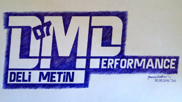 Deli Metin Performance (DMP) logo drawing work.