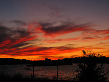 Sunset Over the Lake