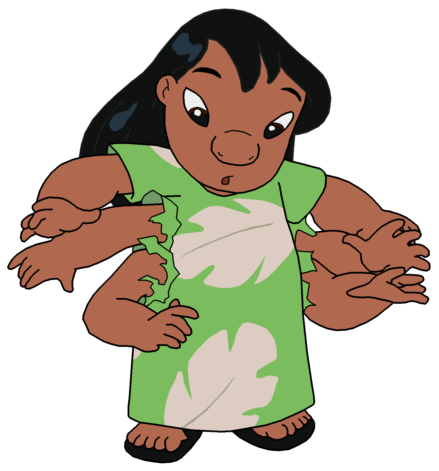 Buff Lilo Lilo And Stitch - Lilo With Six Arms - 1 by OptimusV42 on DeviantArt