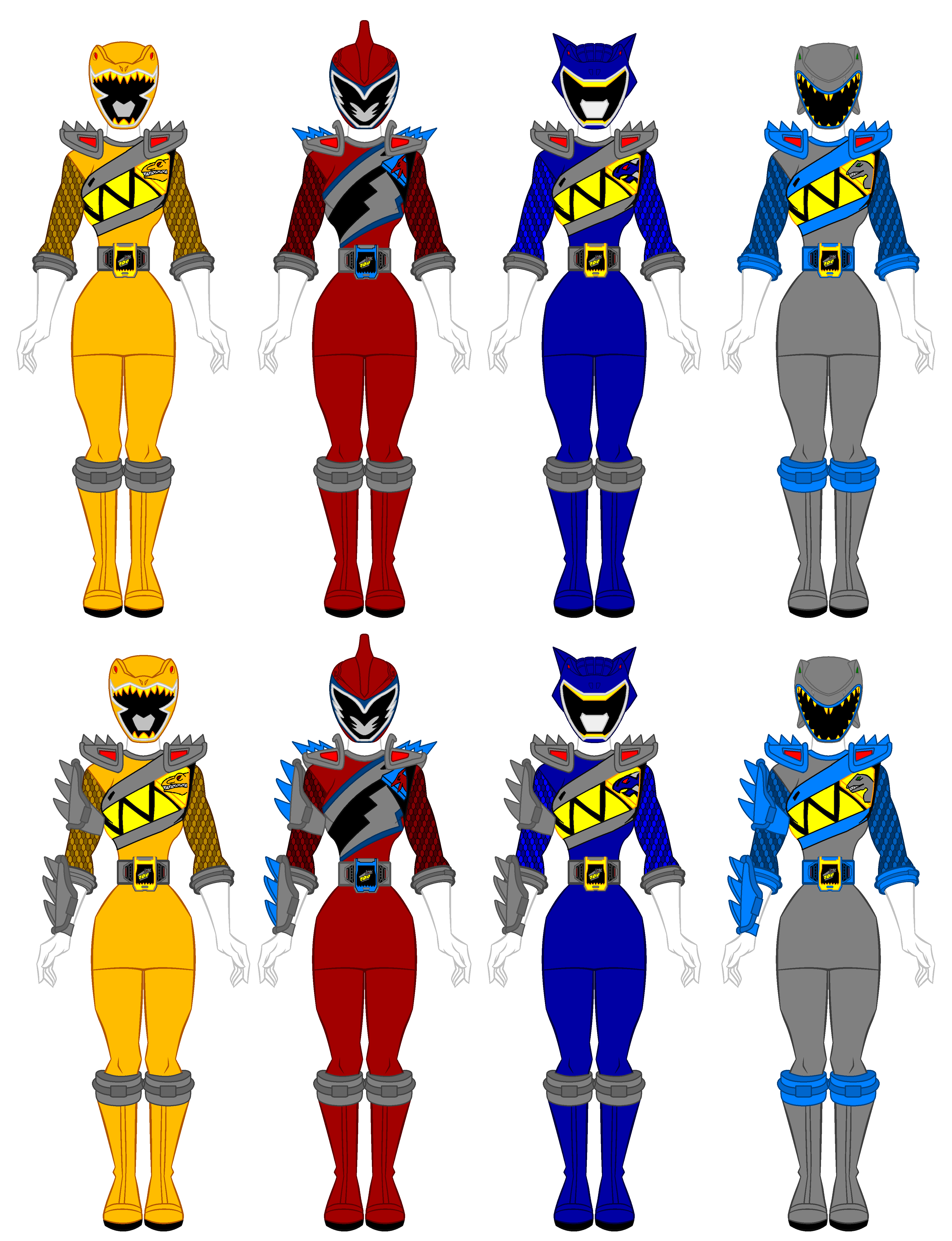 PR Dino Charge - Next Gen Rangers - Girl Team by OptimusV42 on DeviantArt