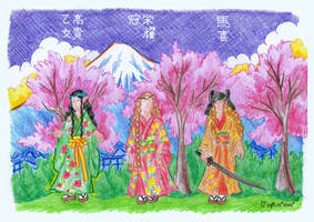 Arwen-Galadriel-Eowyn (Ancient Japan Style)