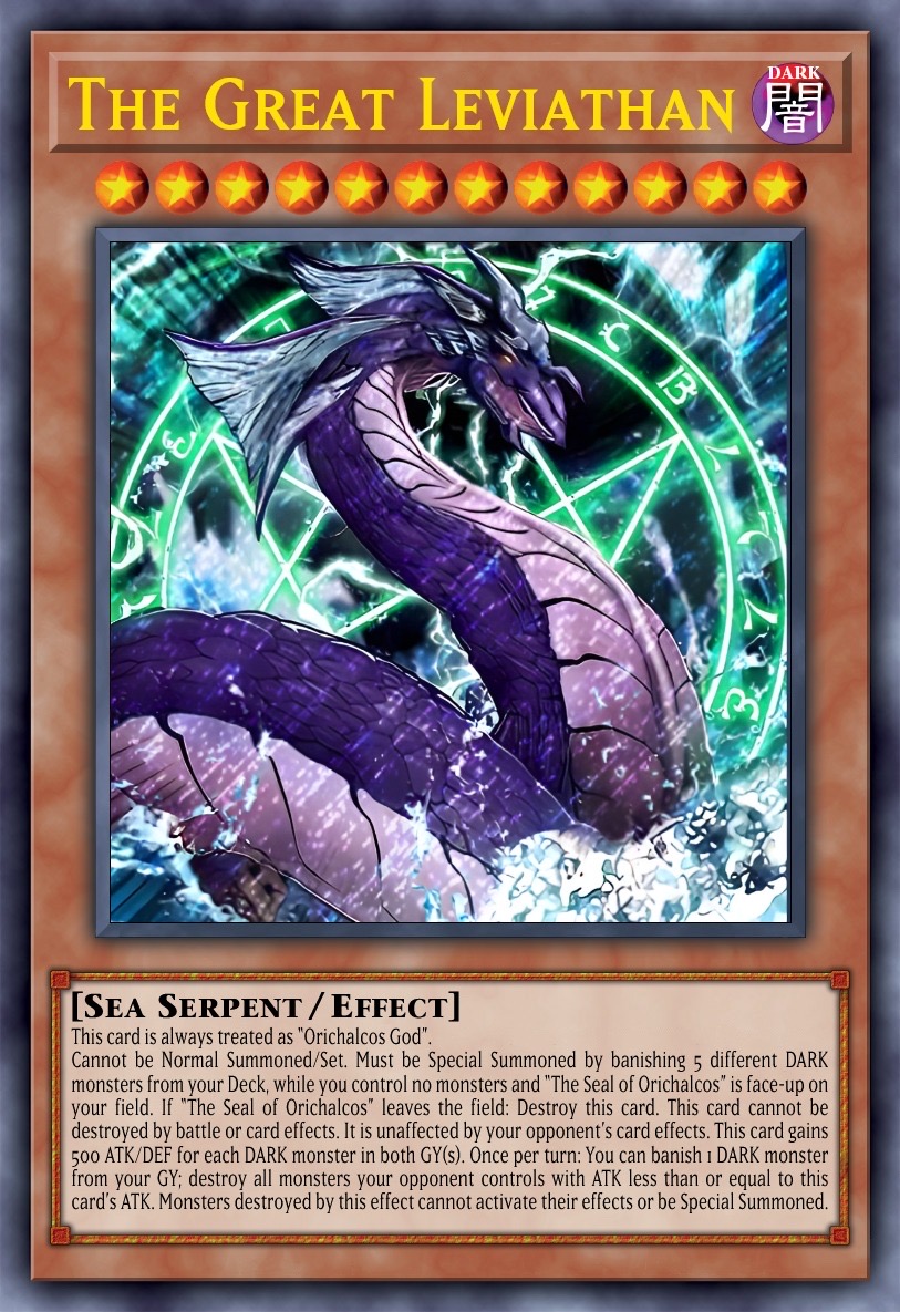 yugioh great leviathan card Great Leviathan, God of Orichalcos !
