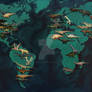WORLD MAP. Where and when were dinosaurs and other