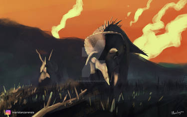 Triceratops Scene . 2019 Paleoart