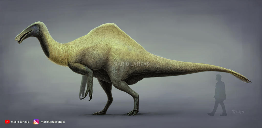 The Paleo Page - Deinocheirus then and now by Mario Lanzas