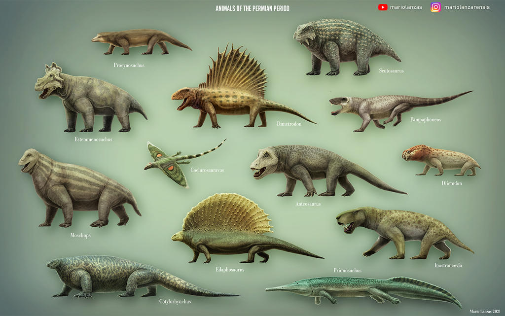Animals of the Permian Period by MarioLanzas on DeviantArt