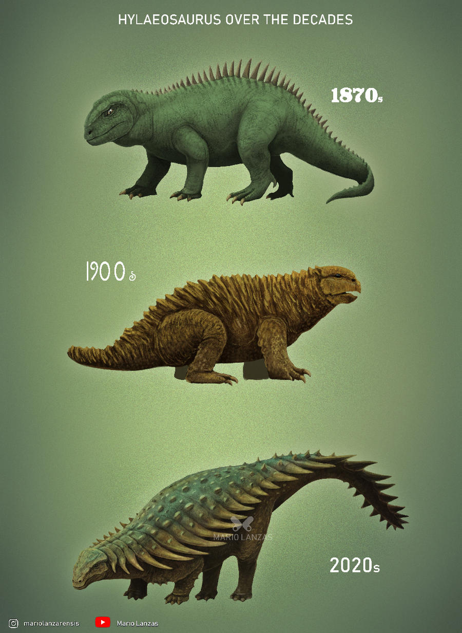 Hylaeosaurus Over The Decades By MarioLanzas On DeviantArt hylaeosaurus-over-the-decades-by-mariolanzas-on-deviantart