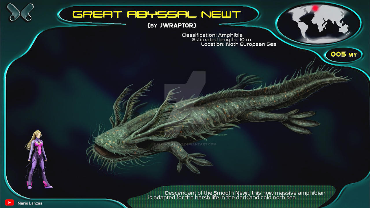 Newt Evolution Great Abyssal Newt (speculative evolution) by MarioLanzas on DeviantArt
