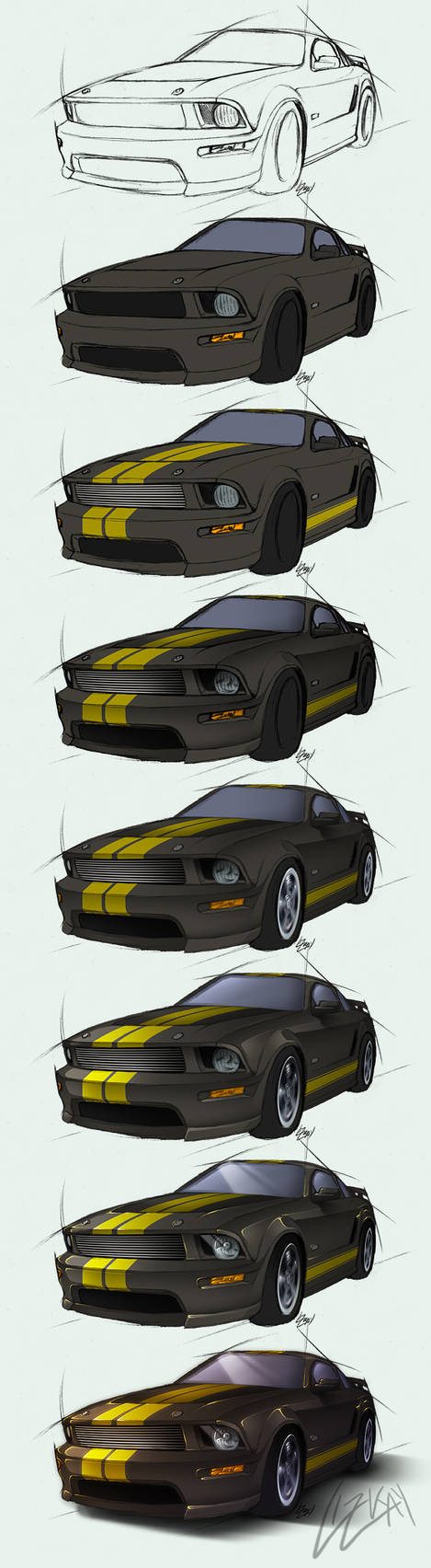 Mustang Shelby GT-H - Steps by Lizkay