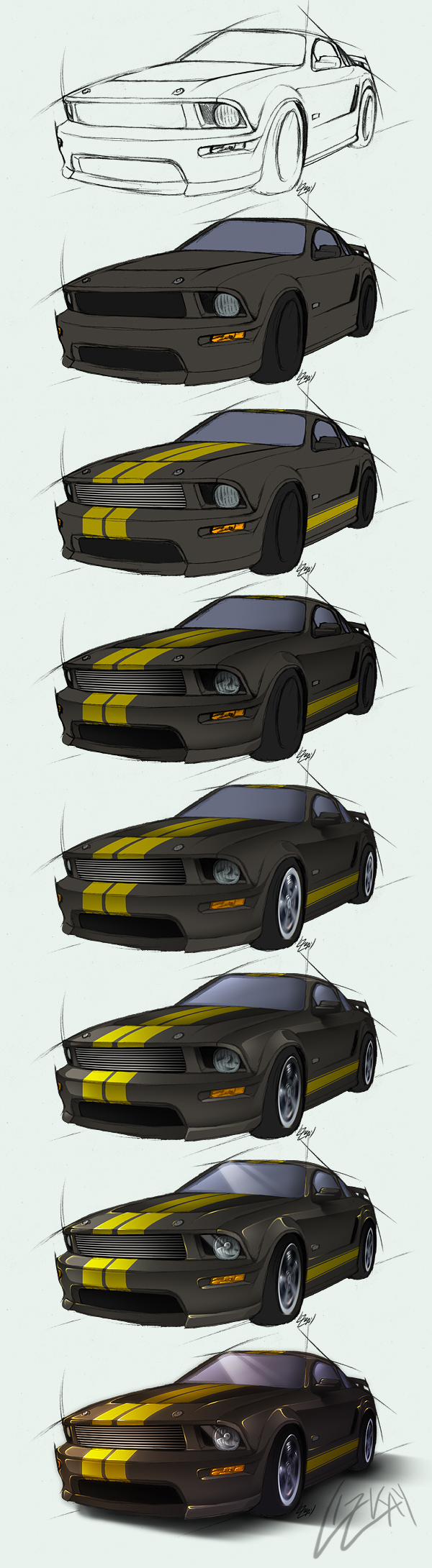 Mustang Shelby GT-H - Steps by Lizkay