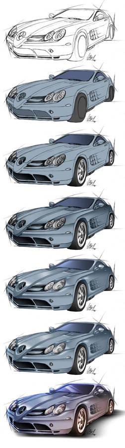 Mercedes McLaren SLR - steps