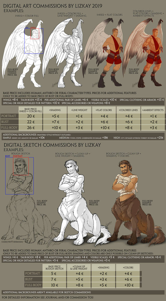 Digital Art + Sketch Commission PriceList by Lizkay Digital Art + Sketch Commission PriceList by Lizkay