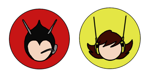 Marvel buttons- The Wasp