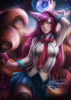 Academy Ahri .nsfw opt. by Axsens