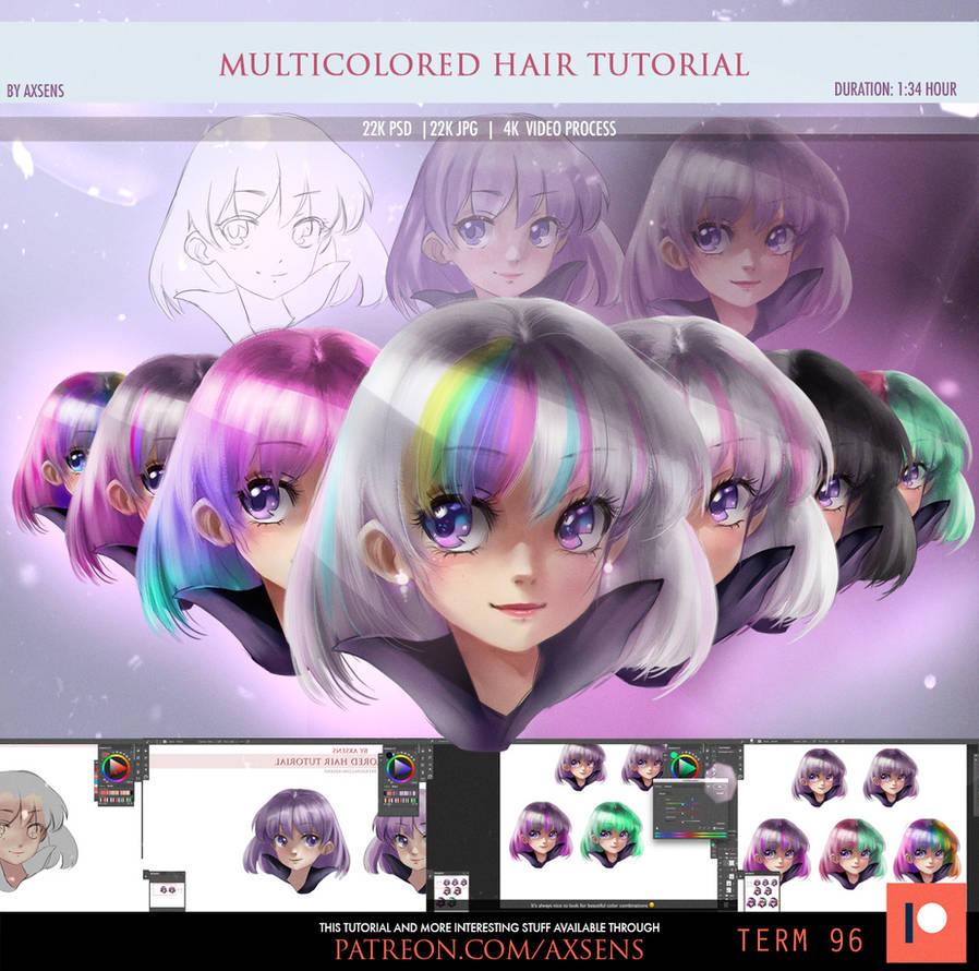 Multicolored Hair Tutorial by Axsens on DeviantArt