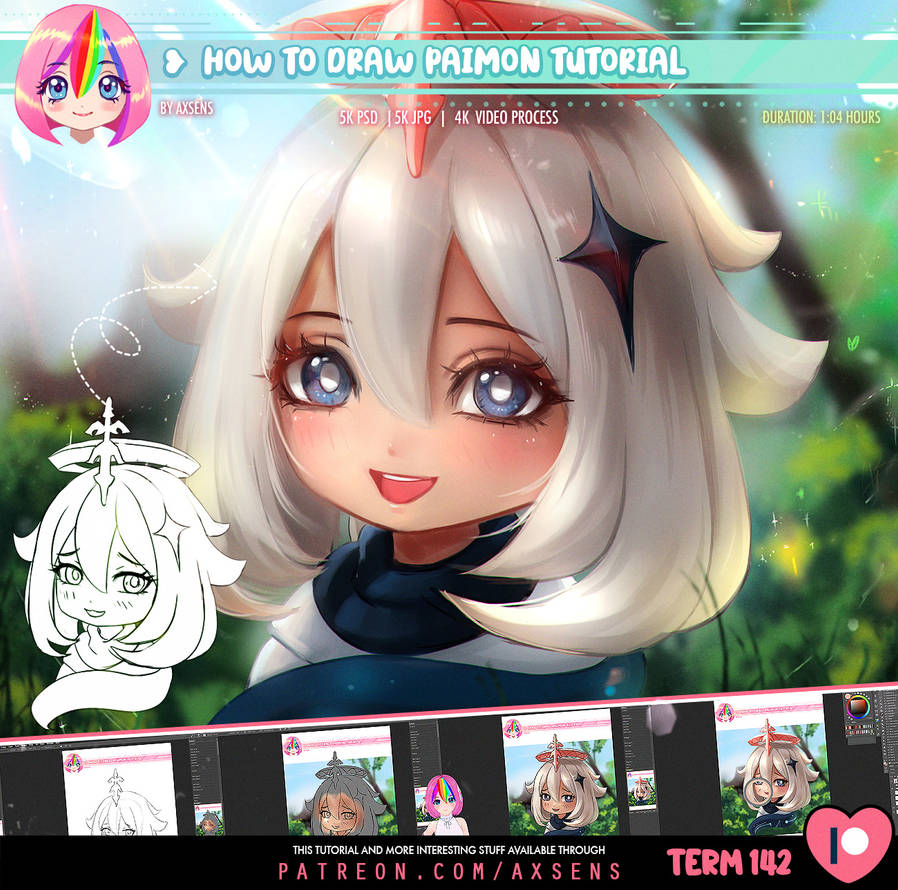 How to draw Paimon Tutorial by Axsens on DeviantArt