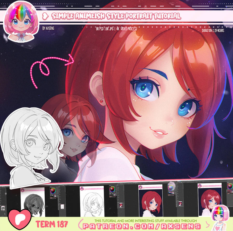 Simple Animeish Style Portrait Tutorial by Axsens on DeviantArt