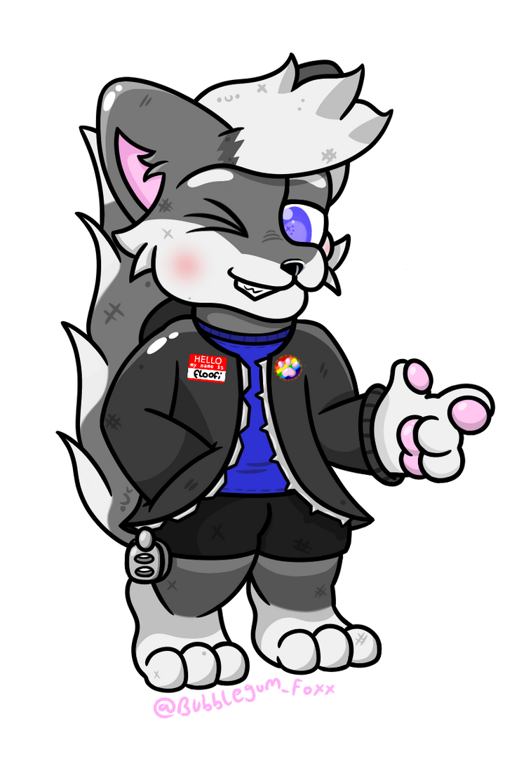 Floofi Rex BIGG Floofi sticker by BubblegumFoxxx on DeviantArt