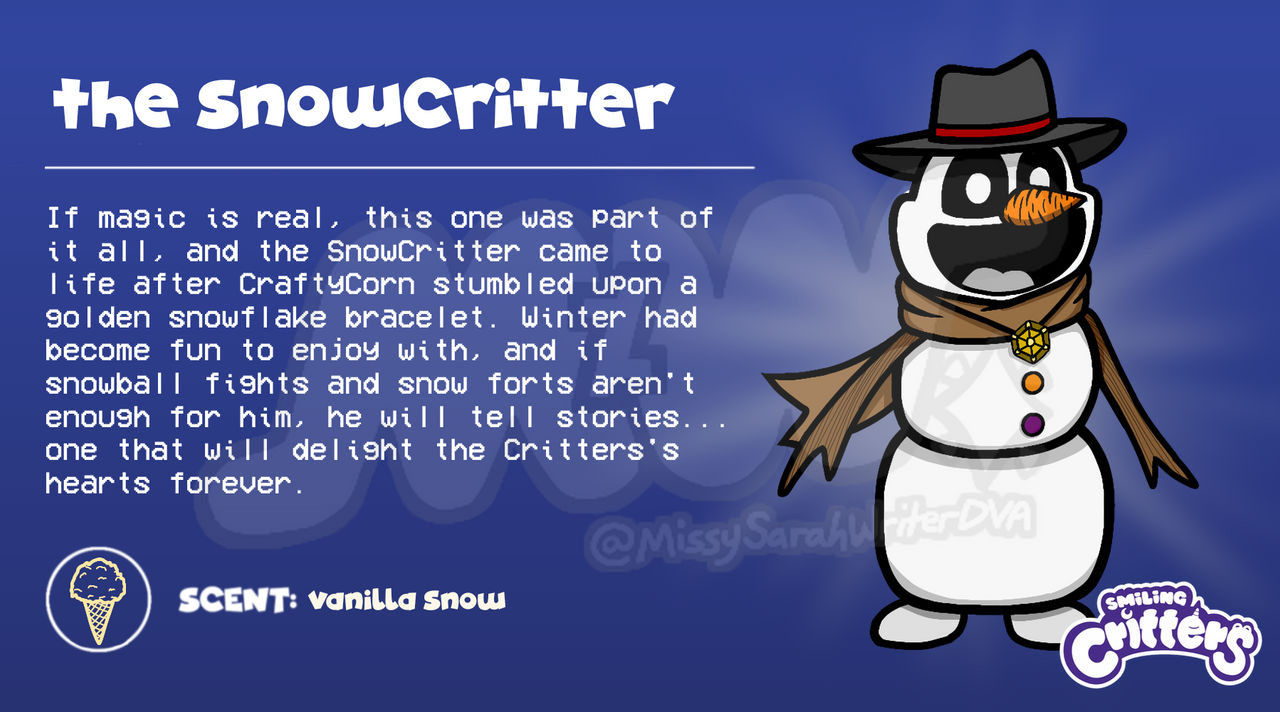 Smiling Critters: The SnowCritter (OC) by MissySarahWriterDVA on DeviantArt