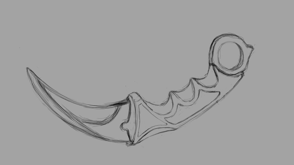 Karambit sketch by mrAnimeH on DeviantArt