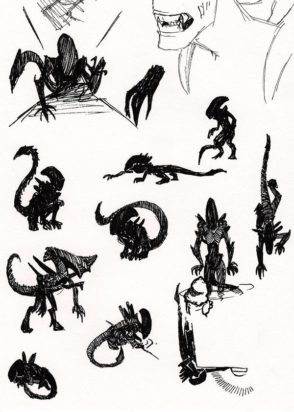 Xenomorph Silhouettes