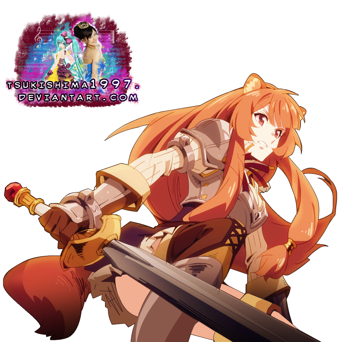 Raphtalia Tate No Yuusha Sword Shield Hero Anime Drawing by DNT