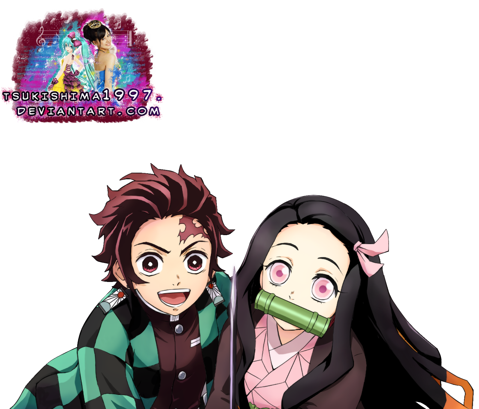 Kimetsu no Yaiba: Tanjirou and Nezuko render by Tsukishima1997 on DeviantArt