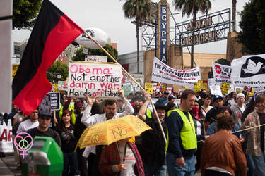 Peace Rally in Los Angeles on March 19, 2011