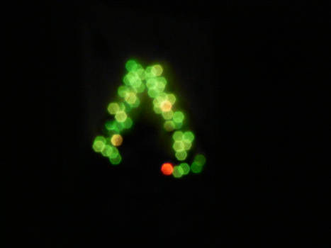 Bokeh in Christmas Tree shape