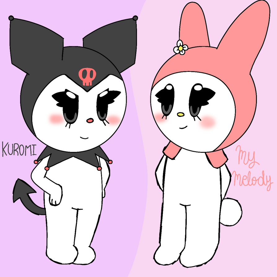 Kuromi and My Melody in my style by IsabellaJazminTheCat on DeviantArt